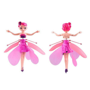 Induction Fairy Magical Princess Dolls infrared Light Suspension Flying doll toys mini RC drone Girl Children's Gift Figure Toys