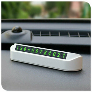 Universal Drawer Style Car Parts Parking Card Accessories Vehicle Car Temporary Parking Card Phone Number Plate Hidden