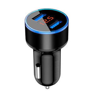 New Car Accessories 3.1A Dual USB professional Car Charger 2 Port LCD Display 12-24V Cigarette Socket Lighter For Smart Phone #