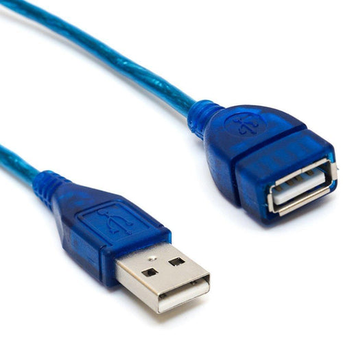 1M 1.5M 2M 3M Anti-Interference USB 2.0 Extension Cable USB 2.0 Male To USB 2.0 Female Extension Data Sync Cord Cable Blue
