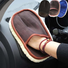 Load image into Gallery viewer, 1 Pcs Car Styling Wool Soft Car Wash Cleaning Glove Cleaning Brush Motorcycle Washer Care Products Car Accessories 4.8