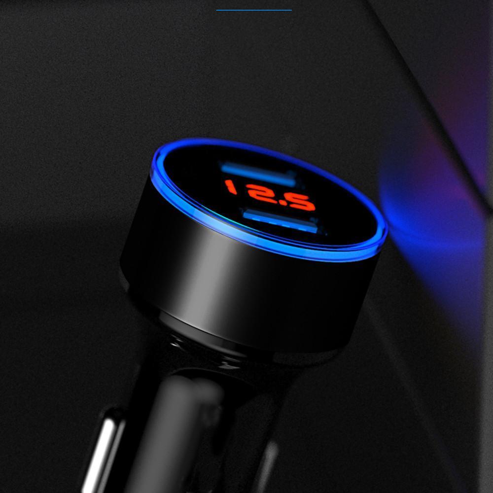 New Car Accessories 3.1A Dual USB professional Car Charger 2 Port LCD Display 12-24V Cigarette Socket Lighter For Smart Phone #