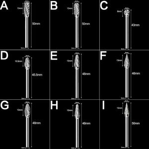 1/8 Tungsten Carbide 3x6mm Drill Bits Rotary Burrs Metal Diamond Grinding Woodworking Milling Cutters For Drill Bits