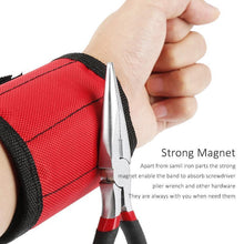 Load image into Gallery viewer, 1pcs Magnetic Wristband Hand Wraps Tool Bag Adjustable Electrician Wrist Screws Nails Drill Holder Belt Bracelet for Home Repair