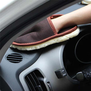 1 Pcs Car Styling Wool Soft Car Wash Cleaning Glove Cleaning Brush Motorcycle Washer Care Products Car Accessories 4.8