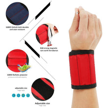 Load image into Gallery viewer, 1pcs Magnetic Wristband Hand Wraps Tool Bag Adjustable Electrician Wrist Screws Nails Drill Holder Belt Bracelet for Home Repair