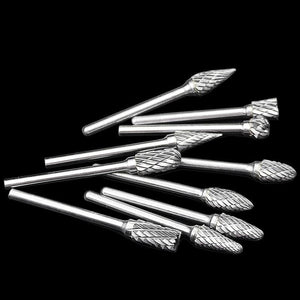 1/8 Tungsten Carbide 3x6mm Drill Bits Rotary Burrs Metal Diamond Grinding Woodworking Milling Cutters For Drill Bits