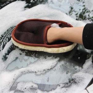 1 Pcs Car Styling Wool Soft Car Wash Cleaning Glove Cleaning Brush Motorcycle Washer Care Products Car Accessories 4.8