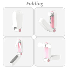 Load image into Gallery viewer, Portable Mini Fan Pocket Foldable Adjustable Wind Speed Handheld Personal USB Rechargeable Fans Home Office Travel Outdoor